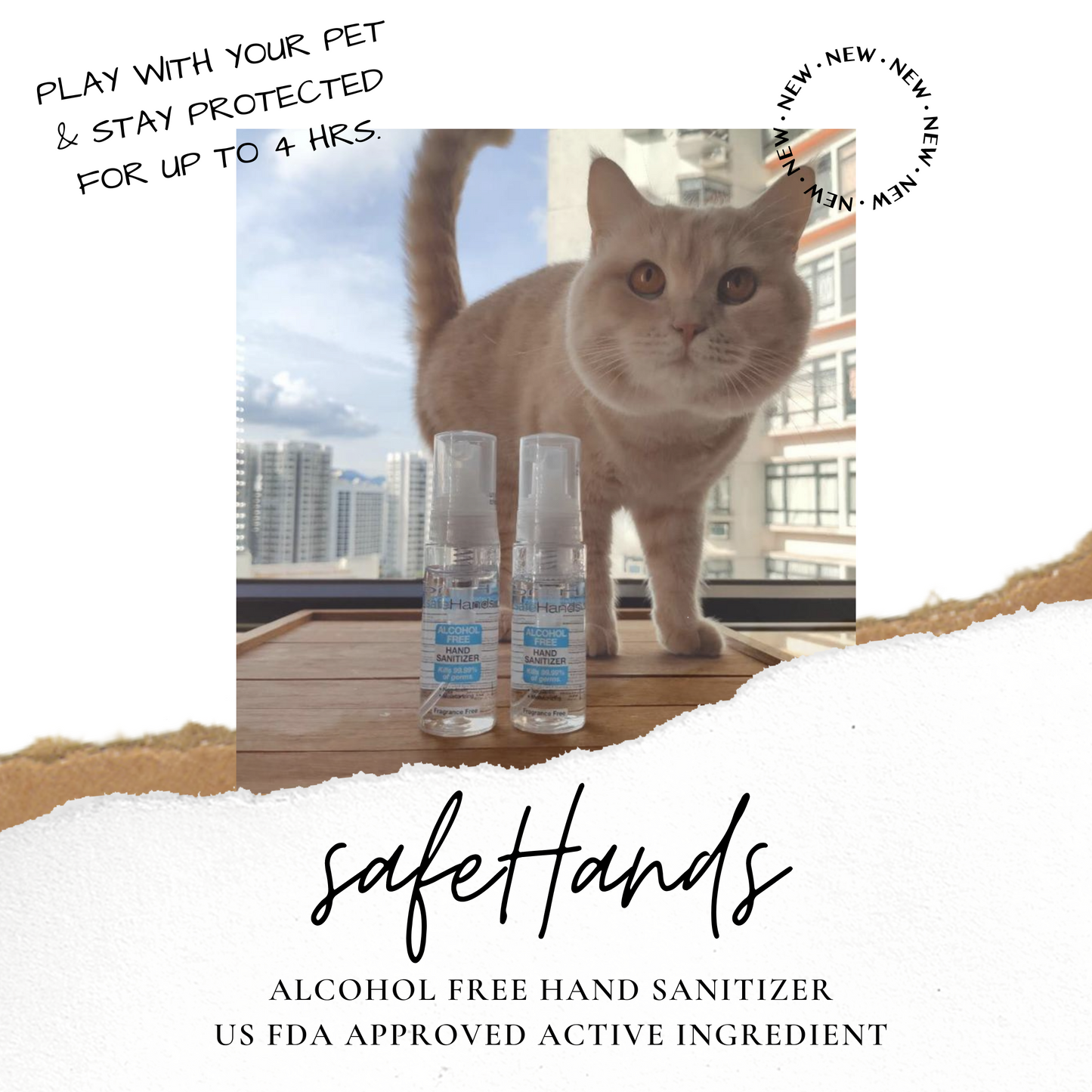 【孖裝試用版】SafeHands® 無酒精搓手液 攜帶裝 52ml