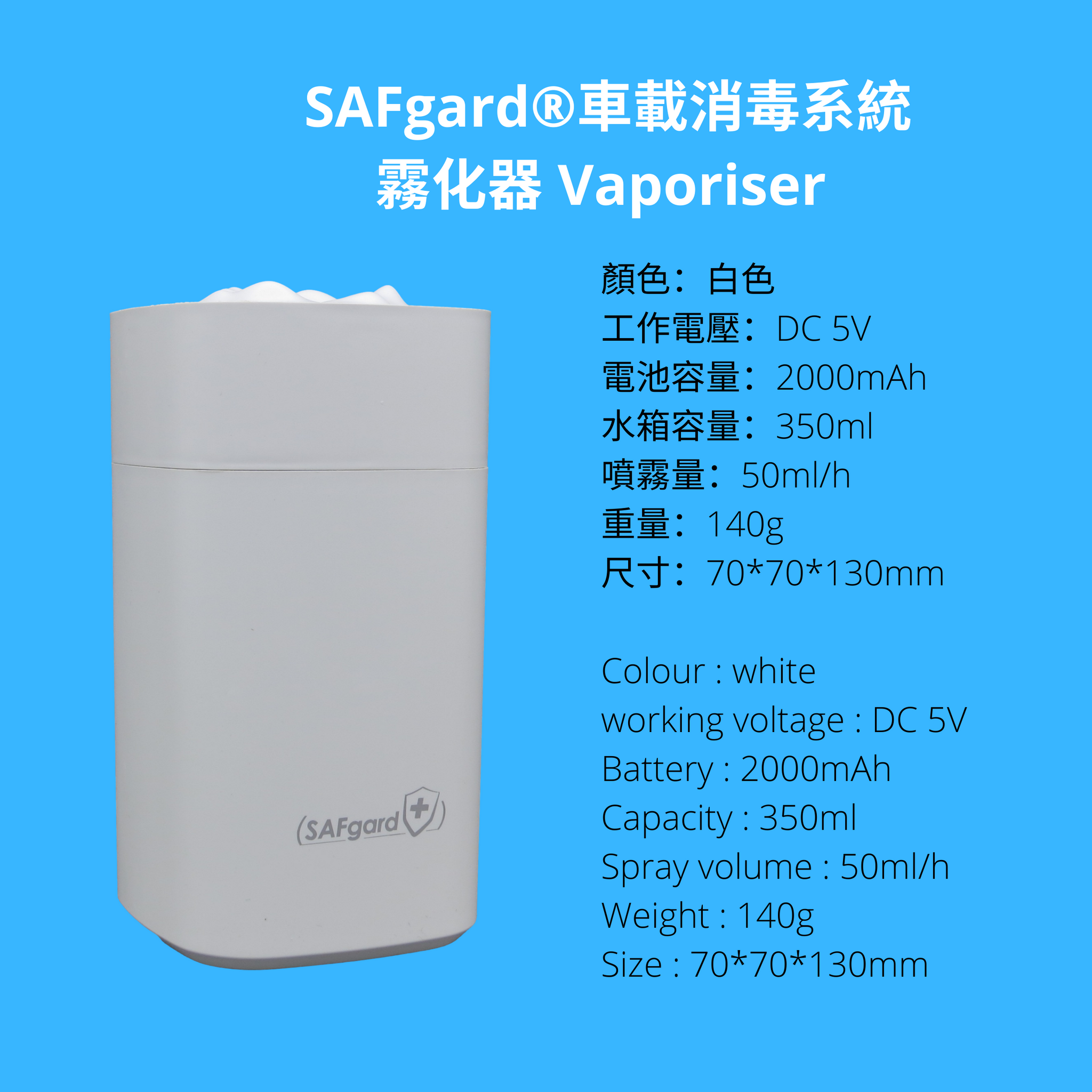 SAFgard® 車載消毒系統  car disinfection kit